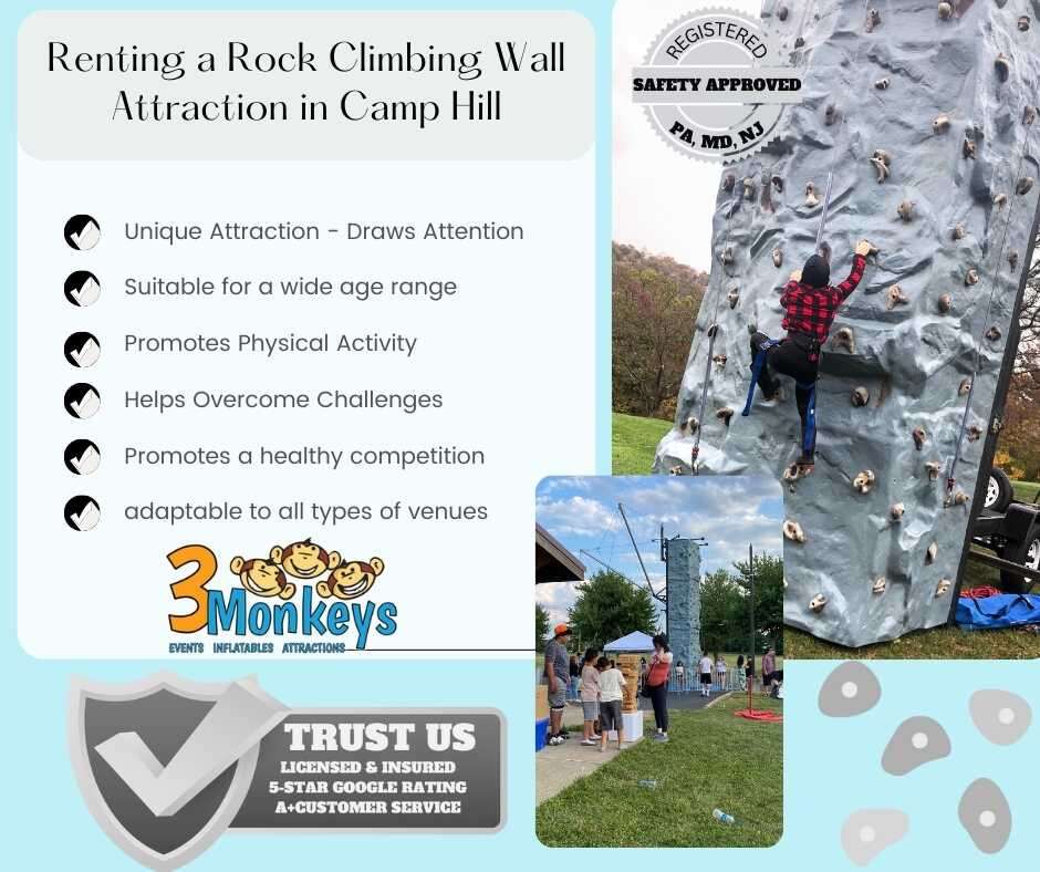 Camp Hill Rock Wall for Rent near me