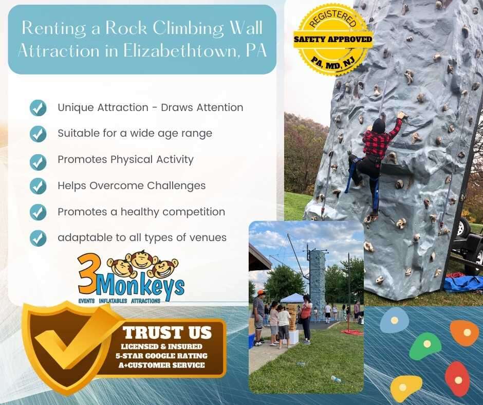 Elizabethtown Rock Wall for Rent near me