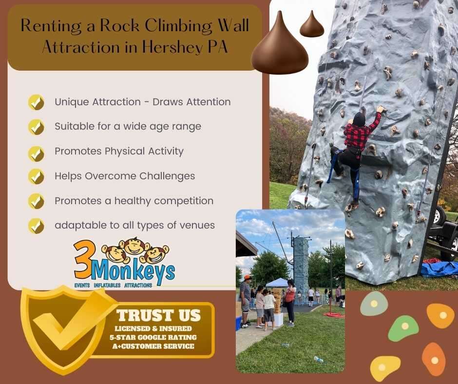 Hershey Rock Wall for Rent near me