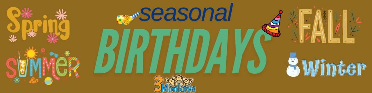 SEASONAL BIRTHDAY PARTIES WITH 3 MONKEYS INFLATABLES