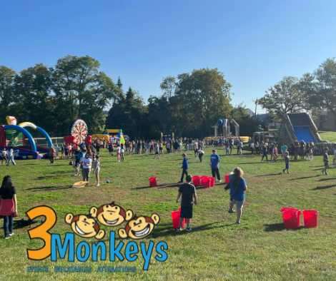 Contact us Now for your next Camp Hill Party Rental | 3 Monkeys Inflatables