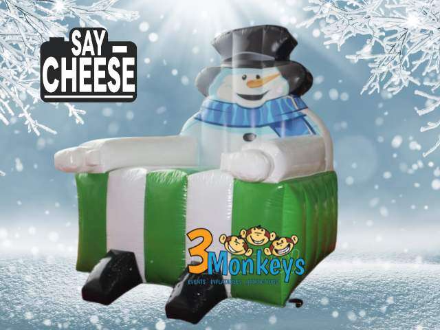 Snowman Chair Photo Prop | 3 Monkeys Inflatables