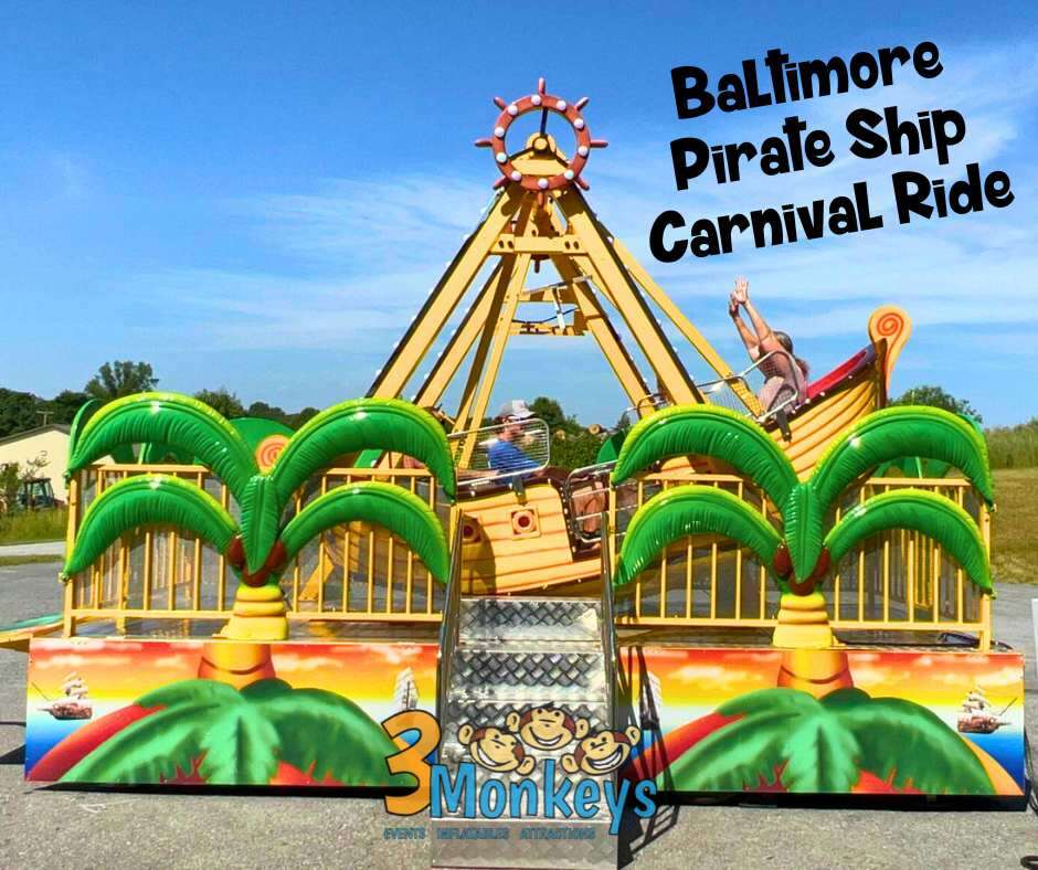 PIrate Ship Carnival Ride Rental Baltimore - 3 Monkeys Inflatables