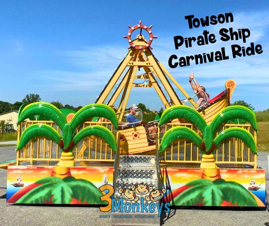 PIrate Ship Carnival Ride Rental Baltimore - 3 Monkeys Inflatables