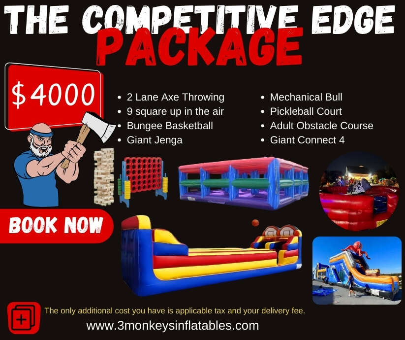 The competitive Edge Package for College and Campus Life Events - 3monkeysinflatables