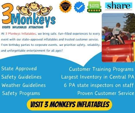 Trust 3 Monkeys for your next event rentals