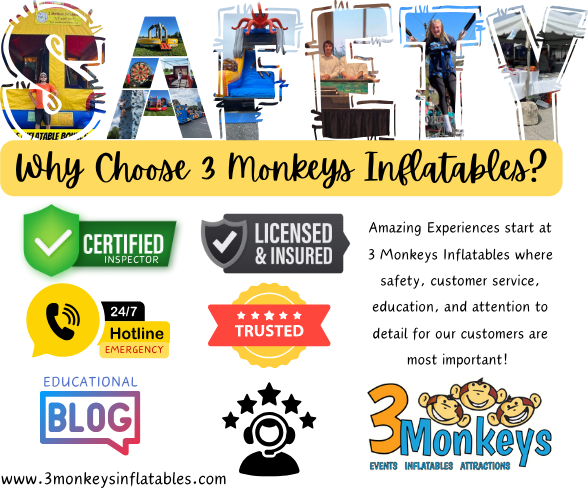 Why choose 3 Monkeys Inflatables 