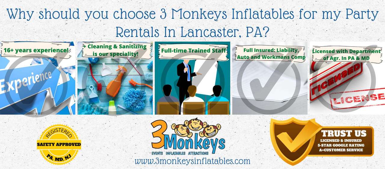 Rent with 3 Monkeys Inflatables