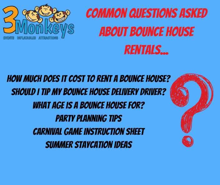 Common questions about bounce house rentals