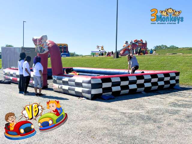 Bumper Car Rentals in PA | 3 Monkeys Inflatables