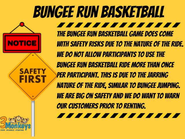 Bungee Run Basketball Safety | 3 Monkeys Inflatables