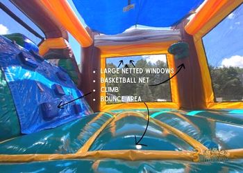 Inside the Jurassic Combo Bounce House