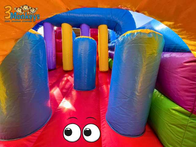 Entrance of Incline Obstacle Course Rental - 3 Monkeys Inflatables