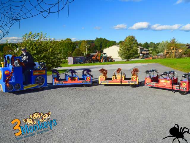 Fall Trackless Train Rental PA | 3 Monkeys Inflatables