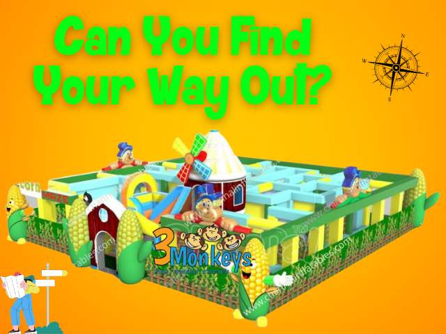 Inflatable Corn Maze Rental | 3 Monkeys Inflatables