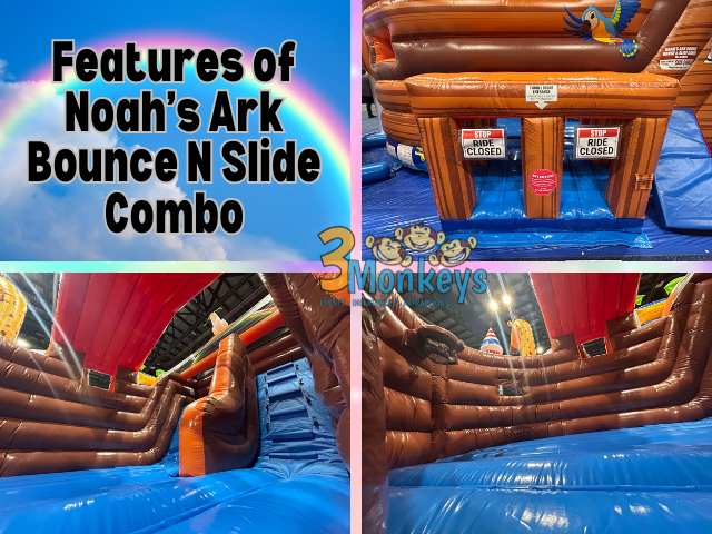 Noah's Ark Bounce and Slide Combo | 3 Monkeys Inflatables