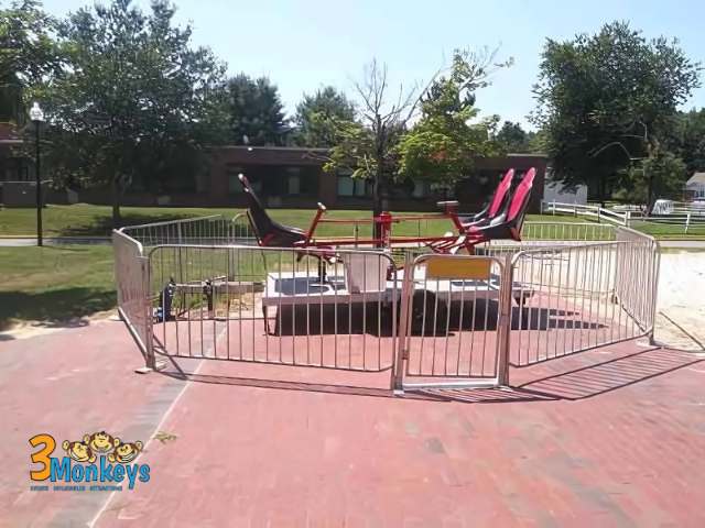 Twin Spin Carnival Ride for Rent | 3 Monkeys Inflatables