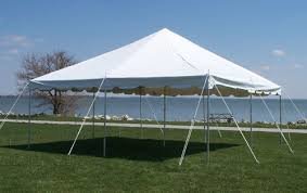 20x20 Pole Tent - Asphalt setup
