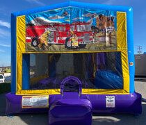 Fire Truck Combo Bounce House  16.4Lx15.4Wx13H | 7.5amps