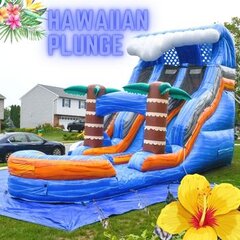 Hawaiian Plunge Water Slide  32L x 13W x 18H