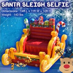 Santa's Sleigh Holiday Photo Op Prop
