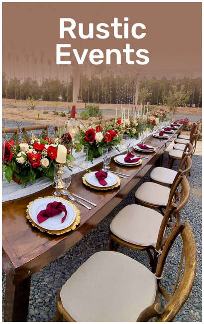 Fancy Dinner Table for Rustic Events