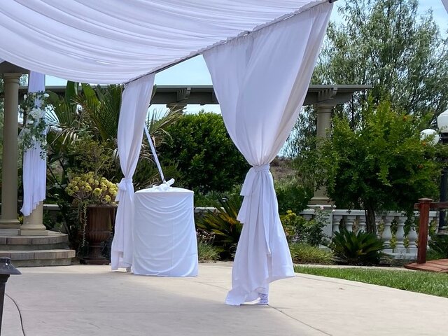 White Leg  Draping  for Industrial Canopy (only 1 leg)