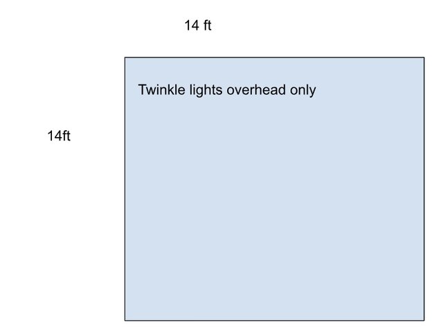 14x14ft overhead twinkle lights 