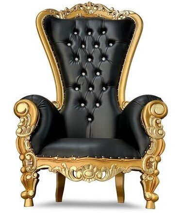 Gold & Black Throne Chair