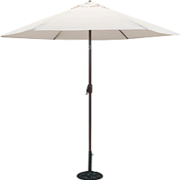 Natural Canvas 9ft Market Umbrella with base