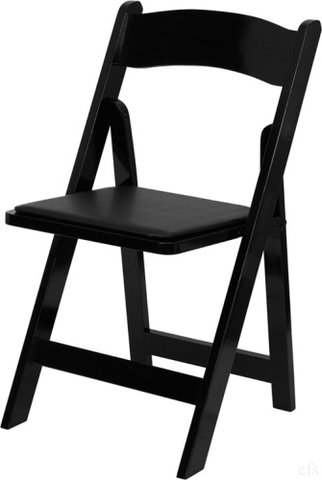 Black Resin Folding Chair 
