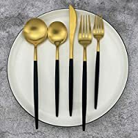 Black and Gold Silverware  ( Set of 4)