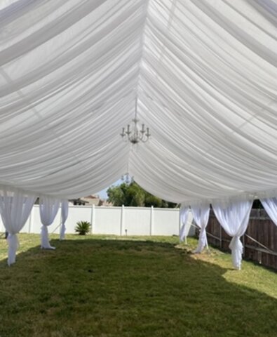 Tent shop draping rental