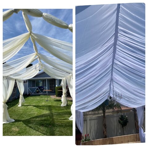 10x20 Naked Draping Canopy