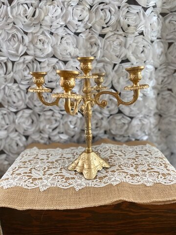 Gold Candle Holder 12