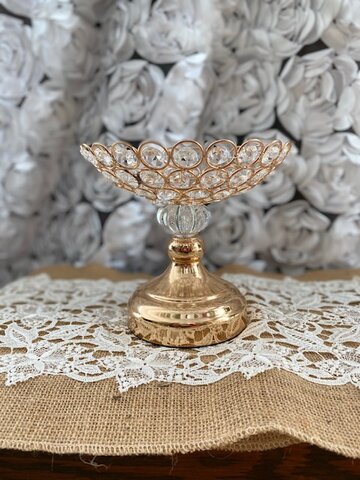 Small Gold Crystal Holder 6
