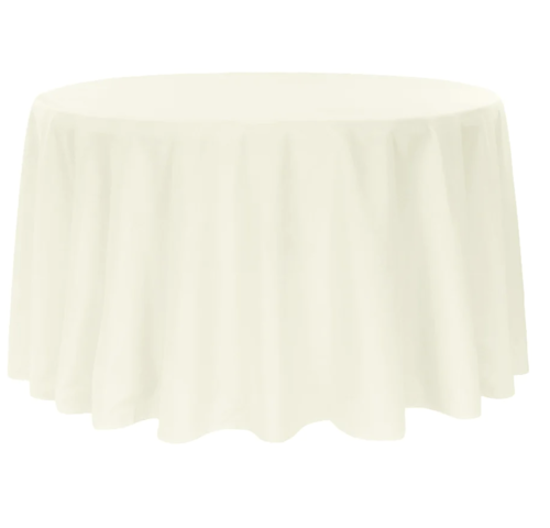 Ivory Round Table Linen 120
