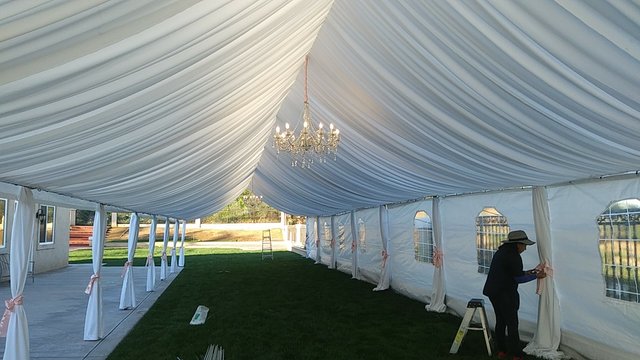 40x100 Industrial  Draped Canopy 