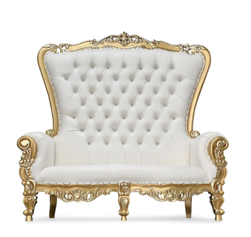 White and Gold Double Throne 