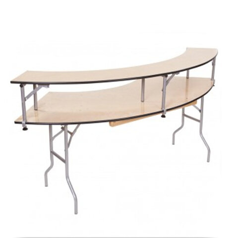 Serpentine Bar Table With Skirt 