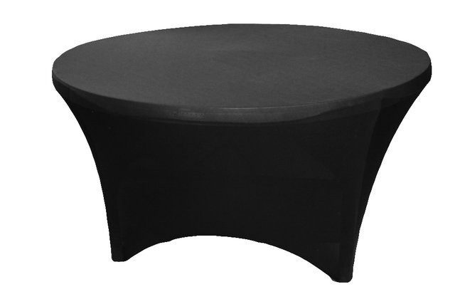 Black Spandex 60in Round Tablecloth