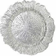 Silver Sunburst Charger Plate (Acrylic)