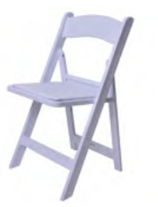 White Resin Folding  Chair