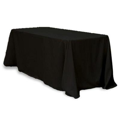Black Polyester Linen 90x132in (Fits Our 6ft Rectangular Table to the Floor)