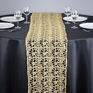 Gold Chemical Lace Table Runner 