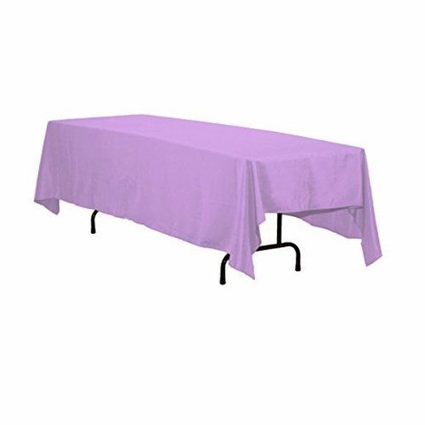Lavender  Polyester linen 60x120in fits our 8ft Rectangular Table Half way to the Floor