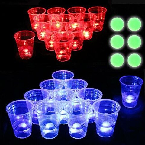 LED Beer Pong Cups w/ balls
