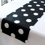 Black Polka Dot Table Runner