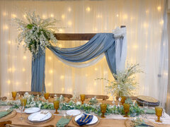 draped arch back drop package 
