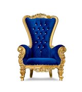 Royal Blue and Gold Throne Rental 